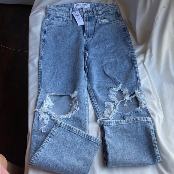 Social Tourist Denim - Social Tourist Women's Distressed Blue Jeans